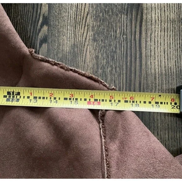 Kut from the Kloth Emelie Hooded Faux Suede Wrap Coat Women’s Sz M - Picture 12 of 12